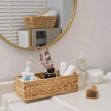 StorageWorks Wicker Toilet Basket for Smart Bathroom Organization