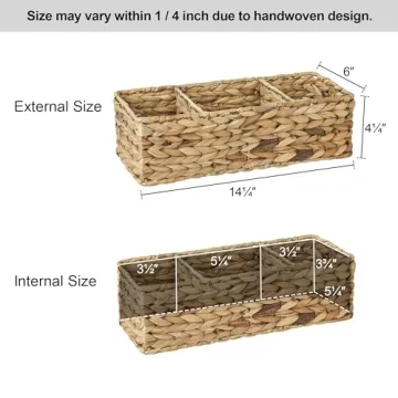 StorageWorks Wicker Toilet Basket for Smart Bathroom Organization