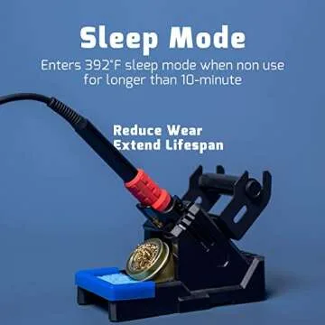 WEP 938BD-I Soldering Iron Station Hot Air Rework Station 2-IN-1 with LCD Display, PID Control, Hot Air Start/Stop, Sleep Mode, 3 Extra Nozzles, 5 Extra Soldering Tips, Solder Wire