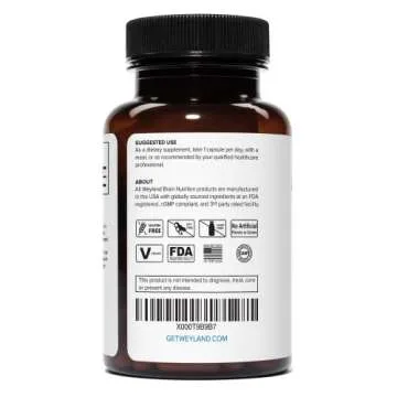 Weyland Brain Nutrition: Lithium Orotate 10mg (1 Bottle), 60 Vegetarian Capsules, Lithium Supplement...