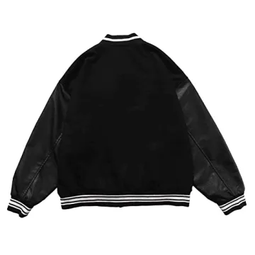 Aelfric Eden Varsity Jacket Stylish Black Letterman