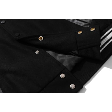 Aelfric Eden Varsity Jacket Stylish Black Letterman