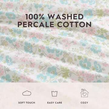 Laura Ashley - Sheet Set, Super Soft Bedding Set with Deep Pocket, Includes Matching Bonus Pillowcases, Floral Home Decor (Jaynie Pink, Queen)