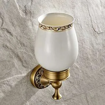 Leyden Antique Brass Toilet Brush Holder for Chic Bathrooms