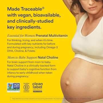 Ritual Mom-to-Baby Set with Prenatal Vitamins and Natal Choline Supplements, Supports Pregnancy, Bab...
