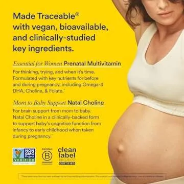 Ritual Mom-to-Baby Set with Prenatal Vitamins and Natal Choline Supplements, Supports Pregnancy, Bab...