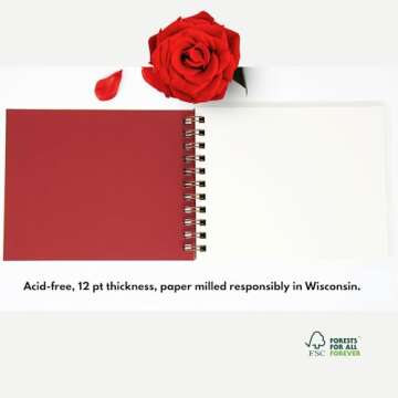 Keepsake Mini Scrapbook, Anniversary First, Foil, 6x7.5, Blank Pgs. Softcover, Meaningful Valentines...