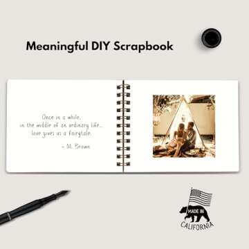 Keepsake Mini Scrapbook, Anniversary First, Foil, 6x7.5, Blank Pgs. Softcover, Meaningful Valentines Day, From Husband From Wife, From Daughter, Book About You and Me.