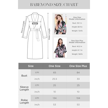 Luxurious BABEYOND Women's Floral Kimono Robe for All Occasions