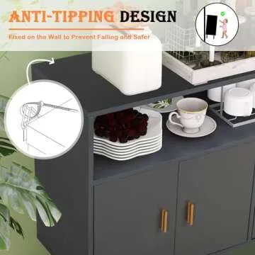 LAZZO Stylish Storage Cabinet Buffet for Elegant Homes