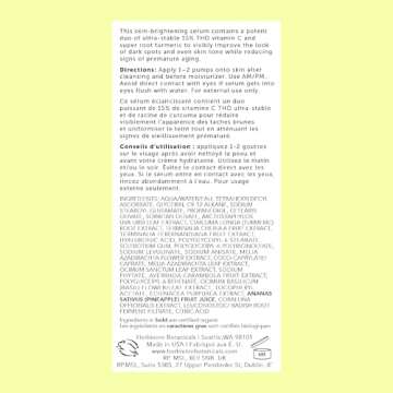 HERBIVORE Nova Brightening Serum for Face – 15% Vitamin C + Turmeric to Visibly Improve the Look of Dark Spots and Even Skin Tone, Plant-based, Vegan, Cruelty-free, 30mL /1 oz