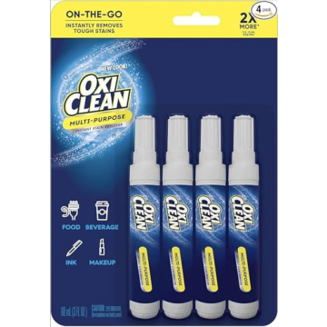 OxiClean Stain Remover Pen for Clothes (4 Pack) - Instant Spot Cleaning for All Laundry Stains: Bloo...