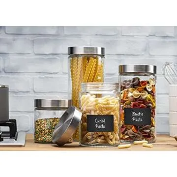 Airtight Glass Canister Set for Kitchen or Bathroom