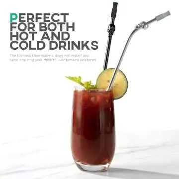 Stylish 8PCS Skull Stainless Steel Drinking Straws