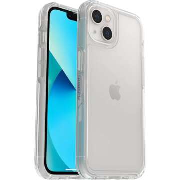OtterBox iPhone 13 (ONLY) Symmetry Series Case - Clear, Ultra-Sleek, Wireless Charging Compatible, R...