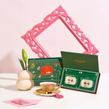 VAHDAM, Assorted Chai Tea Loose Leaf Tea Gift Set (10 Flavors) Valentines Day 2025 Gift Ideas for Wo...