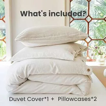 Elegant Simple&Opulence Linen Duvet Cover Set for Bedrooms