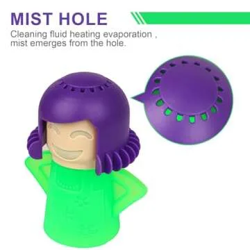 Asltw Happy Mama Microwave Cleaner, Smile Mama Microwave Steam Cleaner, Just Add Vinegar and Water, Easily Cleans the Crud in Minutes (Green-1)