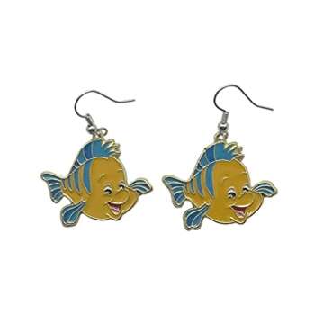 Classic Cartoon Princess Mermaid Fish Character Charm French Wire Earrings
