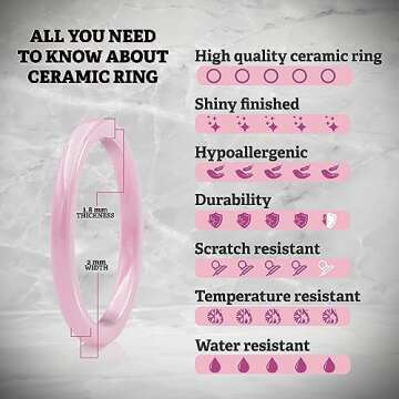 Truly Alpha Ceramic Rings - Chic Pink Wedding Bands