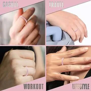 Truly Alpha Ceramic Rings - Chic Pink Wedding Bands