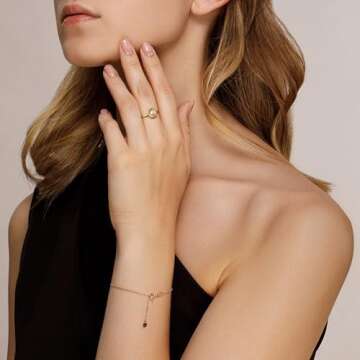 HOSICRON Pearl Ring for Women, 18K Gold Plated Womens Starburst Gold Rings for Bride Wedding Engagement Band Anniversary Birthday Jewelry for Women Fits Sizes 6 to 9 (8)