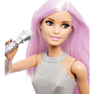Barbie Pop Star Doll with Pink Hair & Microphone