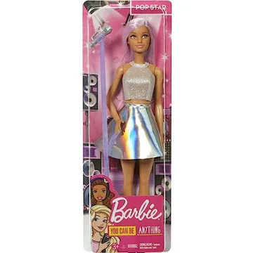 Barbie Pop Star Doll with Pink Hair & Microphone