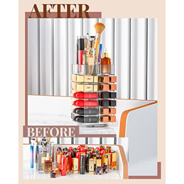 Stylish lexvss Rotating Lipstick Organizer for Your Vanity