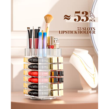Stylish lexvss Rotating Lipstick Organizer for Your Vanity