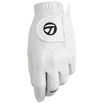 TaylorMade Golf STRATUS TECH GLOVE 2-PACK (WHITE, LEFT HAND, MEDIUM), WHITE(MEDIUM, WORN ON LEFT HAND)