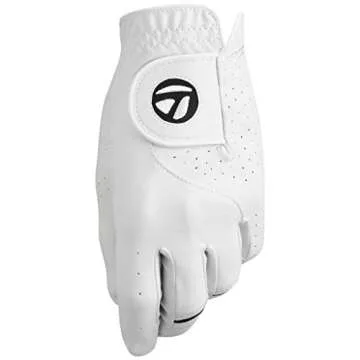 TaylorMade Golf STRATUS TECH GLOVE 2-PACK (WHITE, LEFT HAND, MEDIUM), WHITE(MEDIUM, WORN ON LEFT HAND)