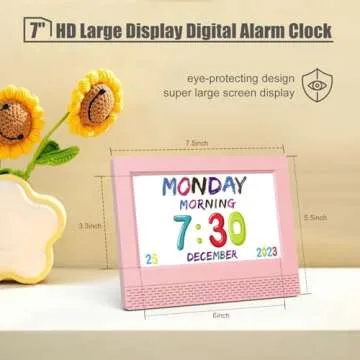 Colorful Kids Digital Alarm Clock - Educational & Fun