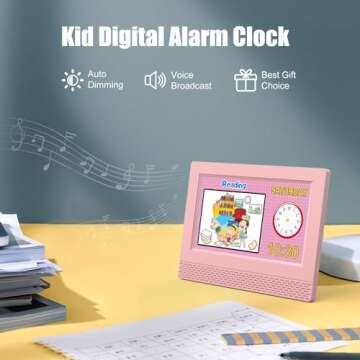 Colorful Kids Digital Alarm Clock - Educational & Fun