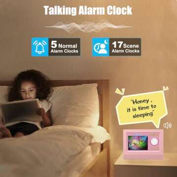 Colorful Kids Digital Alarm Clock - Educational & Fun