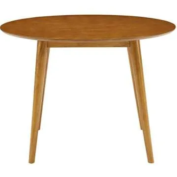 Crosley Furniture Landon Mid-Century Modern Round Wood Dining Table, Acorn