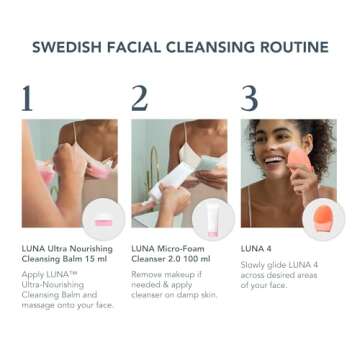FOREO Clean Balance LUNA 4 Bundle - Facial Cleansing Brush + Cleanser + Cleansing Balm