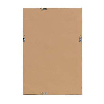 DesignOvation Beatrice Framed Linen Fabric Pinboard, 18x27, Walnut Brown