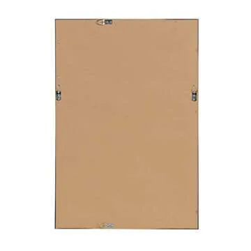 DesignOvation Beatrice Framed Linen Fabric Pinboard, 18x27, Walnut Brown