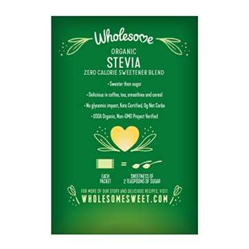 Wholesome Sweeteners Organic Stevia - 1 Gram Packets, 120 Count