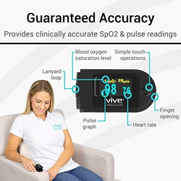 Vive SP02 Bluetooth Pulse Oximeter for Health Monitoring