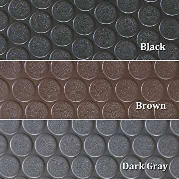 Rubber-Cal Coin-Grip Flooring Mat - Stylish & Durable Floor Protection