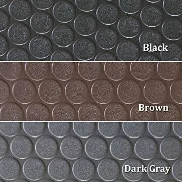 Rubber-Cal Coin-Grip Flooring Mat - Stylish & Durable Floor Protection