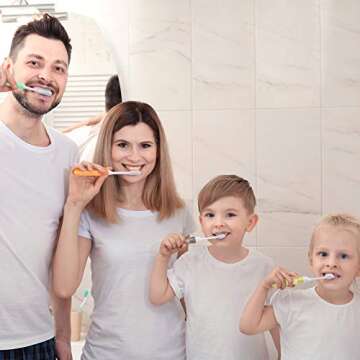 6 Pieces Travel Toothbrush Mini Travel Toothbrush Kit Folding Toothbrush Comes with a Toothbrush Box for Travel, Camping, School, Home, Business Trip (Gold, Black)