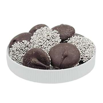 Chocolate Nonpareils - 1.25 Lb (20 Oz) Tub (Dark Chocolate Nonpareils)