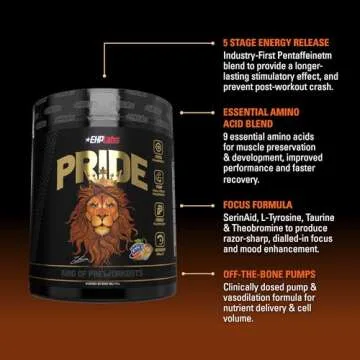 EHP Labs Pride Pre Workout Powder Energy Supplement - Sugar Free Preworkout for Men & Women, Energy Powder Boost Drink with BCAA - 280mg of Caffeine - Fantasy Soda (40 Servings)