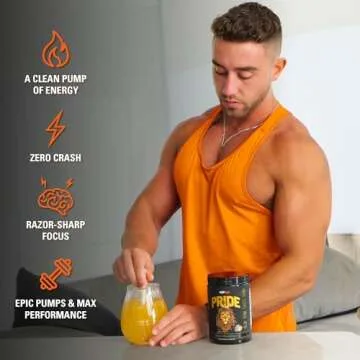 EHP Labs Pride Pre Workout Powder Energy Supplement - Sugar Free Preworkout for Men & Women, Energy Powder Boost Drink with BCAA - 280mg of Caffeine - Fantasy Soda (40 Servings)