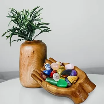 Montex Hand-Carved Oak Crystal Holder for Delicate Displays