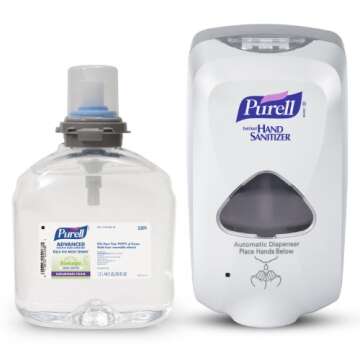 PURELL Advanced Hand Sanitizer Foam TFX Starter Kit, 1 - 1200 mL Foam Hand Sanitizer Refill + 1 - PU...