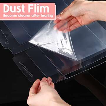 32 Pcs Clear Cake Box Transparent Bakery Boxes Plastic Cake Carrier with Lid and Handle Transparent Food Cupcake Container for Wedding Birthday(6 x 6 x 5 Inch,Classic Style)